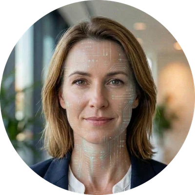Porträt von Lotte Grundmann, KI-Assistentin